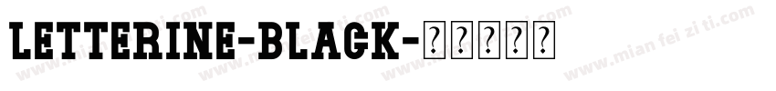 Letterine-Black字体转换