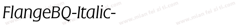 FlangeBQ-Italic字体转换
