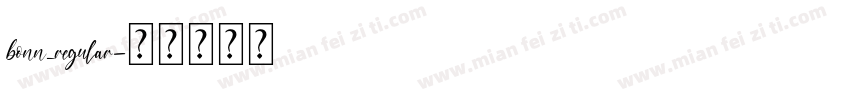 bonn_regular字体转换