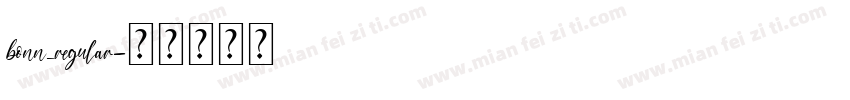 bonn_regular字体转换