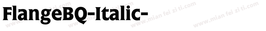 FlangeBQ-Italic字体转换