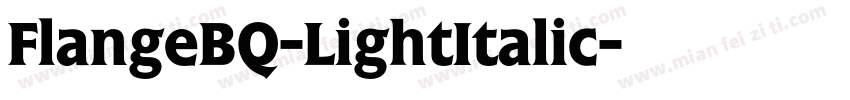 FlangeBQ-LightItalic字体转换