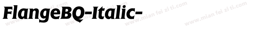 FlangeBQ-Italic字体转换