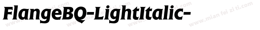 FlangeBQ-LightItalic字体转换