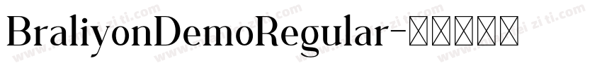 BraliyonDemoRegular字体转换