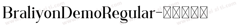 BraliyonDemoRegular字体转换
