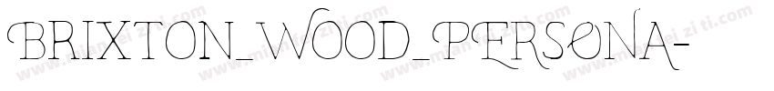 Brixton_Wood_PERSONA字体转换