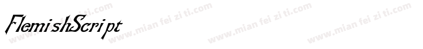 FlemishScript字体转换