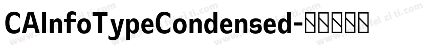CAInfoTypeCondensed字体转换