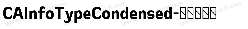 CAInfoTypeCondensed字体转换