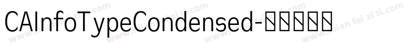 CAInfoTypeCondensed字体转换