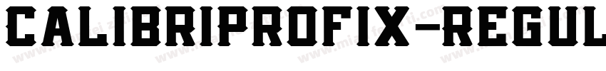 CalibriProfix-Regul字体转换