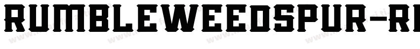 RumbleweedSpur-Regul字体转换