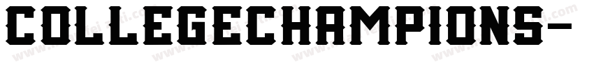 COLLEGECHAMPIONS字体转换