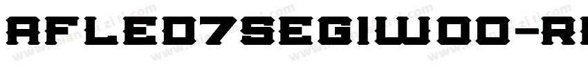 AFLED7Seg1W00-Regula字体转换