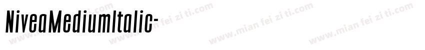 NiveaMediumItalic字体转换
