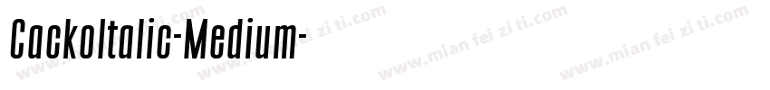 CackoItalic-Medium字体转换