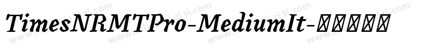 TimesNRMTPro-MediumIt字体转换