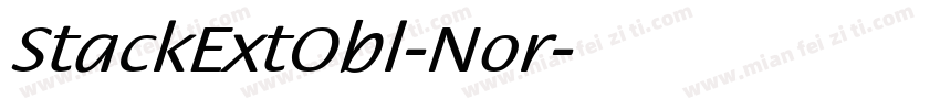 StackExtObl-Nor字体转换