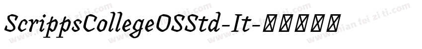 ScrippsCollegeOSStd-It字体转换