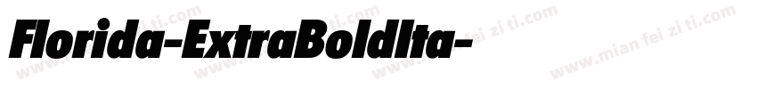 Florida-ExtraBoldIta字体转换