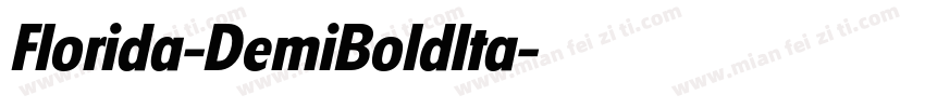 Florida-DemiBoldIta字体转换