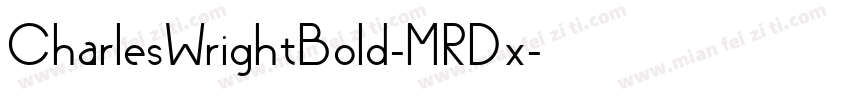 CharlesWrightBold-MRDx字体转换