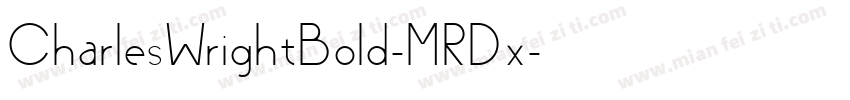 CharlesWrightBold-MRDx字体转换