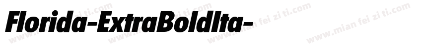 Florida-ExtraBoldIta字体转换