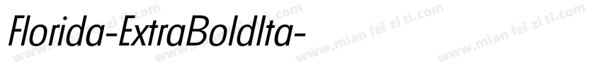 Florida-ExtraBoldIta字体转换
