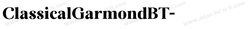 ClassicalGarmondBT字体转换