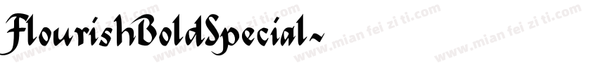 FlourishBoldSpecial字体转换