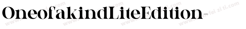 OneofakindLiteEdition字体转换