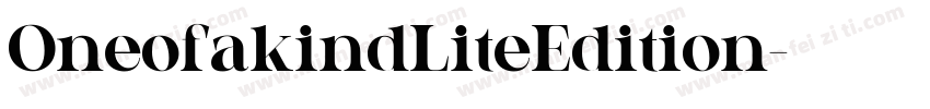 OneofakindLiteEdition字体转换