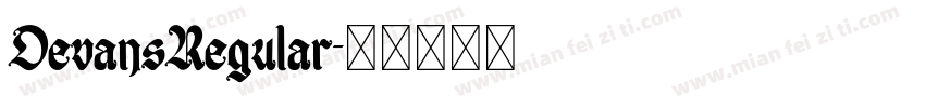 DevansRegular字体转换