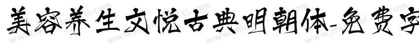 美容养生文悦古典明朝体字体转换