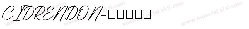 CIDRENDON字体转换