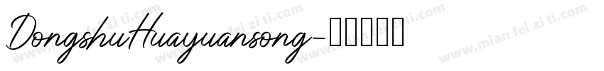 DongshuHuayuansong字体转换