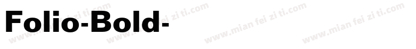 Folio-Bold字体转换