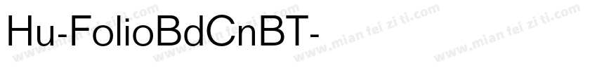 Hu-FolioBdCnBT字体转换