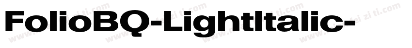 FolioBQ-LightItalic字体转换