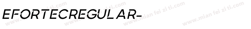 EfortecRegular字体转换