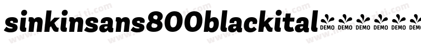 sinkinsans800blackital字体转换