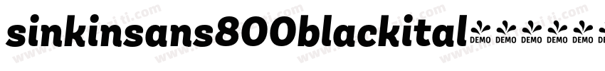 sinkinsans800blackital字体转换