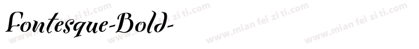 Fontesque-Bold字体转换