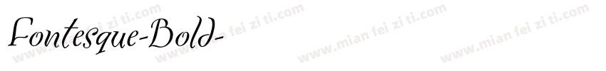 Fontesque-Bold字体转换