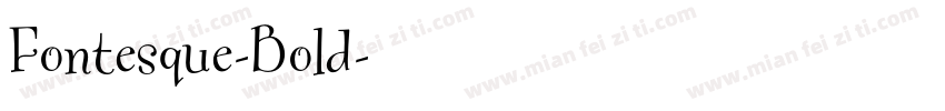 Fontesque-Bold字体转换