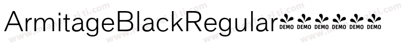 ArmitageBlackRegular字体转换