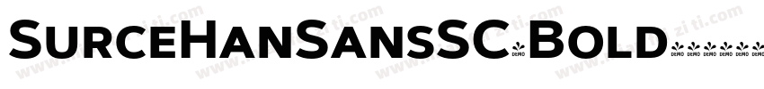SurceHanSansSC-Bold字体转换