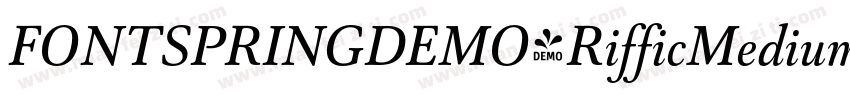 FONTSPRINGDEMO-RifficMediumBold字体转换